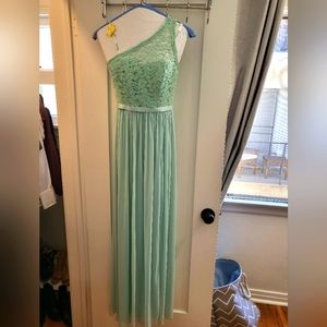Sage/mint floor length dress
